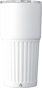 SEMREON Dvoustěnný termohrnek z recyklované nerezové oceli, 500 ml, bílá