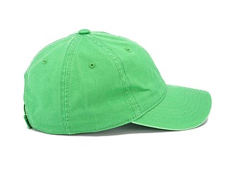 Šestipanelová bavlněná čepice s přezkou, středně zelená