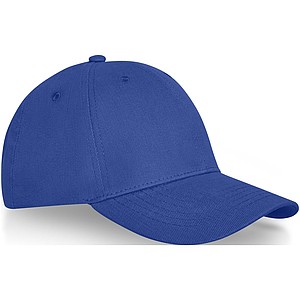 Šestipanelová čepice s tvarovaným kšiltem, modrá