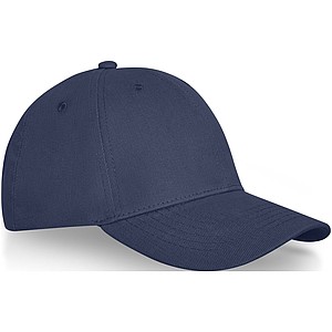 Šestipanelová čepice s tvarovaným kšiltem, námořní modrá