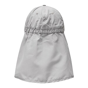 Šestipanelová kšiltovka s klopou na krk, šedá