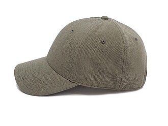 Šestipanelová kšiltovka z luxusního materiálu, khaki