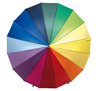 Šestnácti panelový barevný golfový deštník, pr. 131cm