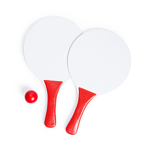 Set na plážový tenis, bílo červený