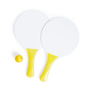 Set na plážový tenis, bílo žlutý