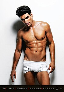 Sexy Boys 2027, nástěnný kalendář, prodloužená záda