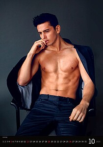 Sexy Boys 2027, nástěnný kalendář, prodloužená záda