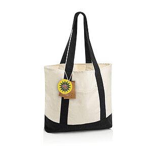 SHOP LOCAL AWARE™ taška Tote z recyklované bavlny 350 gsm., černá