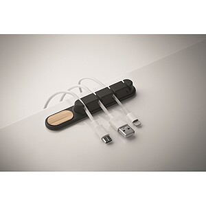 Silikonový organizér kabelů, černá