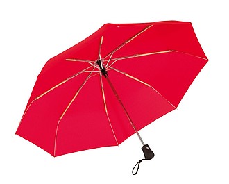 Skládací automatický deštník, červený