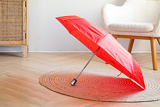 Skládací automatický OC deštník, pr. 98cm, červený