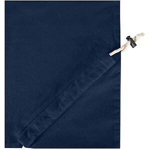 Skládací bavlněná taška Madras Blend 140 g/m2, certifikovaná GRS, z recyklovaného materiálu, objem 7 l, námořní modrá