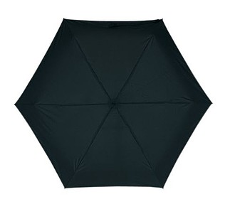 Skládací deštník v pouzdře, černá. Průměr 85 cm.