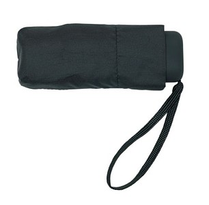 Skládací deštník v pouzdře, černá. Průměr 85 cm.