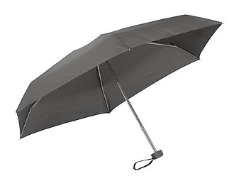 Skládací deštník v pouzdře, šedý, průměr 85 cm - reklamní deštníky