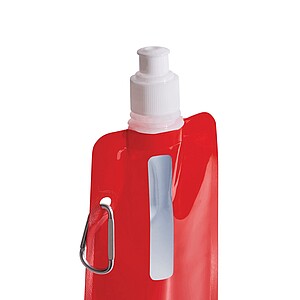 Skládací láhev na pití 400 ml, červená