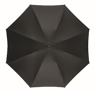 Skládací pongee deštník, průměr 107 cm, černá