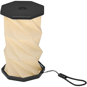 Skládací stolní lampa Celestia z recyklovaného plastu, černá