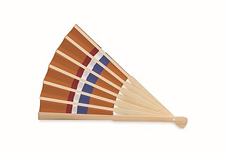 Skládací vějíř, bambus, papír, design vlajky Holandska