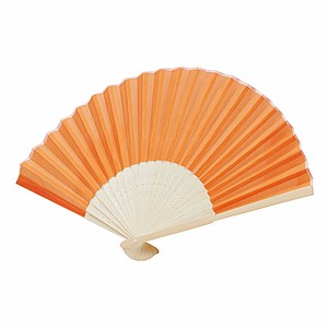 Skládací vějíř se zdobením, oranžový