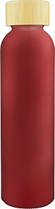 Skleněná láhev na pití, 500 ml, červená