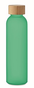 Skleněná láhev na pití, 500ml, matný povrch, zelená - reklamní předměty