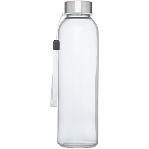 Skleněná láhev na pití, 500ml, s neoprenovým obalem, bílá