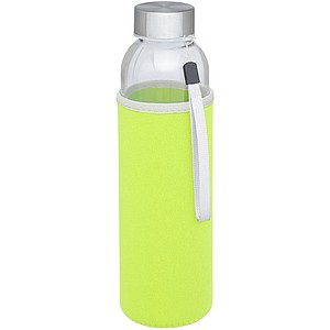 Skleněná láhev na pití, 500ml, s neoprenovým obalem, limetková