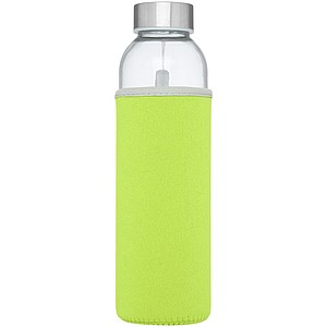Skleněná láhev na pití, 500ml, s neoprenovým obalem, limetková