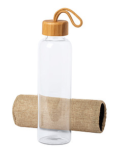 Skleněná láhev na pití, 500ml s rukávem