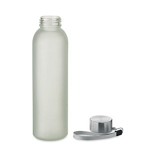 Skleněná láhev na pití s povrchem pro sublimaci, 500ml, kovové víčko