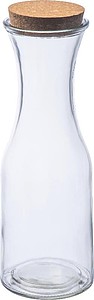 Skleněná láhev s korkovým víkem 1L,trasparentní - reklamní předměty