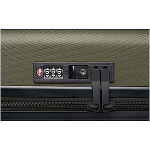 Skořepinový palubní kufr na kolečkách, vojenská zelená