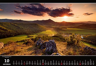 Slovakia Panorama 2024, nástěnný kalendář, prodloužená záda