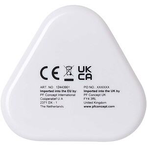 Sluchátka s úložným boxem z recyklovaného plastu, bílá