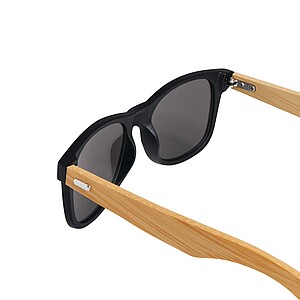 Sluneční brýle s bambusovýma nožičkama, stříbrná