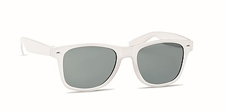Sluneční brýle z RPET, bílé - sluneční brýle s vlastním potiskem