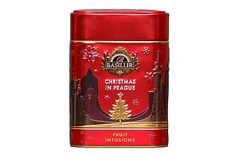 SNOW - BASILUR Around The World Christmas in Prague Red plech 75 g - reklamní předměty