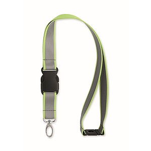 Šňůrka na krk z RPET, fluo žlutá