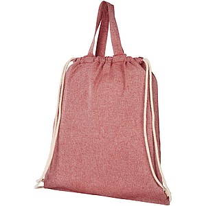 Šňůrkový batoh z recyklované bavlny, světle červená