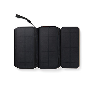 Solární powerbanka se 3 panely Nordic Drift 10.000mAh, černá