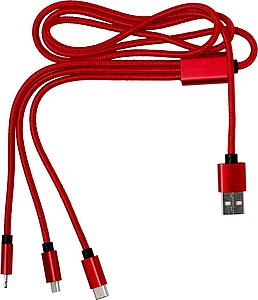 SORIALO Nabíjecí kabel 3v1, červený - reklamní předměty