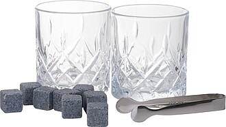 Souprava na whiskey, béžová