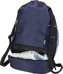 Sportovní GRS vak se šňůrkou a spodní kapsou, 18 l, námořní modrá