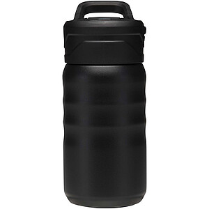 Sportovní láhev Knox 350 ml RCS z recyklované nerezové oceli s dvojitou stěnou a sklopnou slámkou, černá