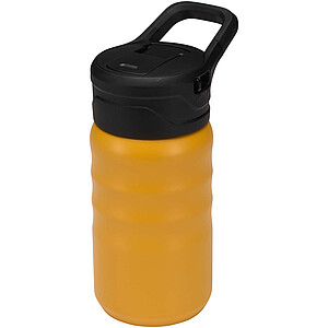 Sportovní láhev Knox 350 ml RCS z recyklované nerezové oceli s dvojitou stěnou a sklopnou slámkou, žlutá