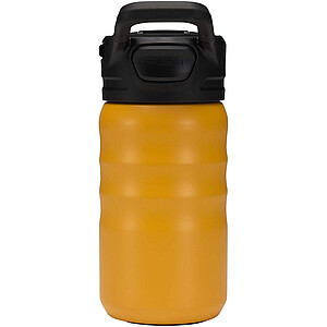 Sportovní láhev Knox 350 ml RCS z recyklované nerezové oceli s dvojitou stěnou a sklopnou slámkou, žlutá