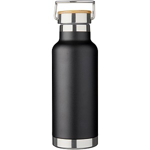 Sportovní láhev s dvojitou stěnou a vakuovou izolací, objem 480 ml, černá