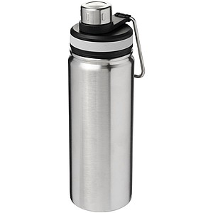 Sportovní lahev s vakuovo-měděnou izolací a úchytem, objem 590 ml, stříbrná - reklamní předměty
