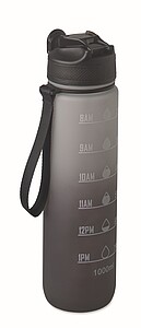 Sportovní RPET láhev na vodu 1L, černá - reklamní předměty